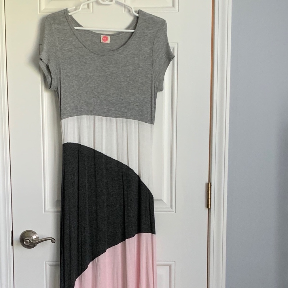 Colorblock maxi dress